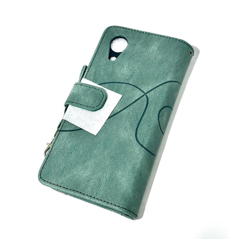 NEW Phone Case for Samsung A03 Core Flip Case Green and Red with Zipper & Magnet - Picture 2 of 5